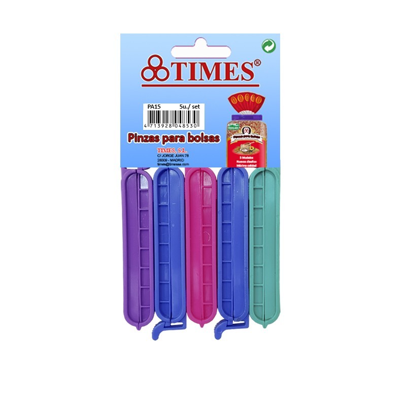 Pinzas para bolsas