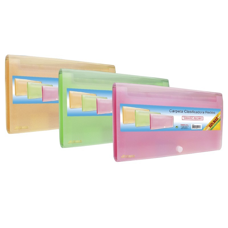 Carpeta clasificadora recibos