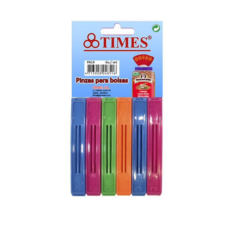 Pinzas para bolsas